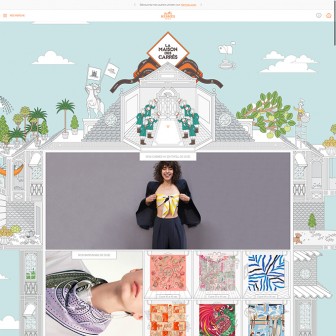 Capture d'écran de la page d'accueil du site La Maison des Carrés d'Hermès