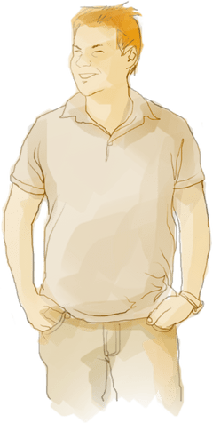 Illustration crayonnée représentant un homme