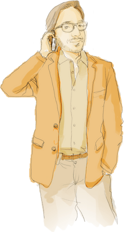 Illustration crayonnée représentant un homme